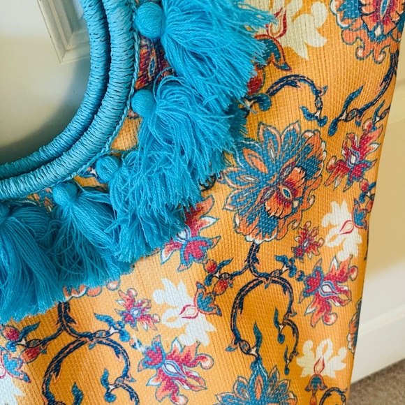 NWT Tuckernuck Tassel Jute Tote Beach Bag - Picture 4 of 4